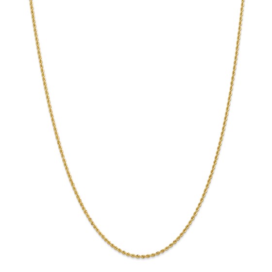 14k Gold 2 mm Handmade Regular Rope Chain Necklace - 18 in.