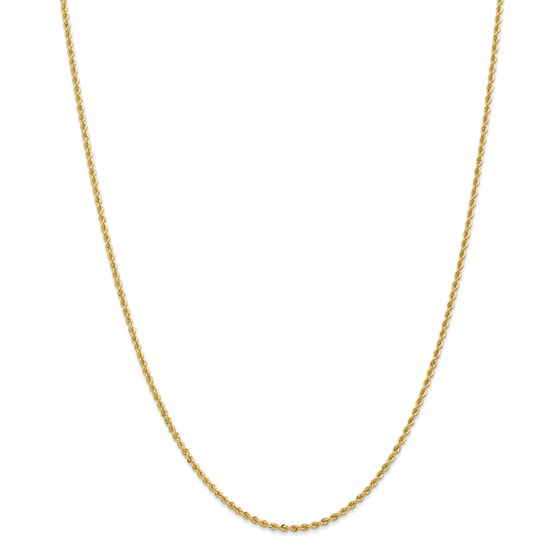 14k Gold 2 mm Handmade Regular Rope Chain Necklace - 20 in. 14k Gold 2 mm Handmade Regular Rope Chain Necklace - 20 in.