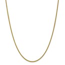 14k Gold 2 mm Semi-solid 3-Wire Wheat Chain Necklace - 18 in.