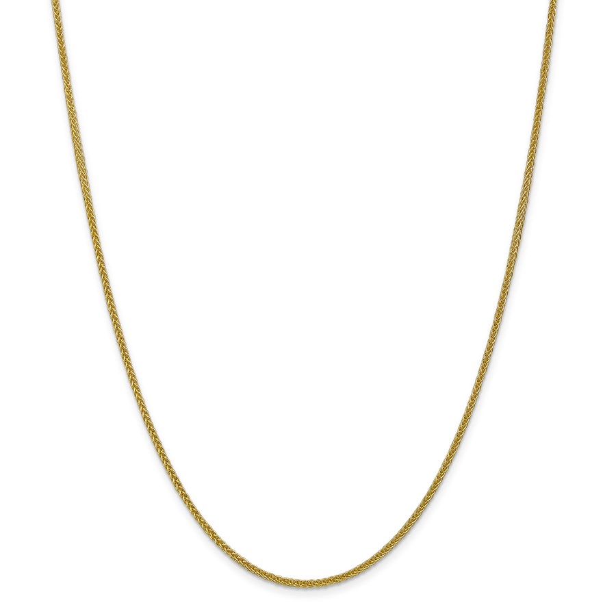 14k Gold 2 mm Semi-solid 3-Wire Wheat Chain Necklace - 18 in.