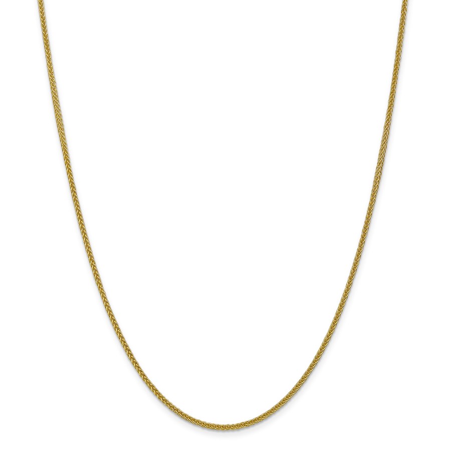 14k Gold 2 mm Semi-solid 3-Wire Wheat Chain Necklace - 20 in.
