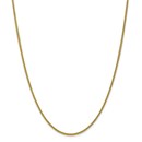 14k Gold 2 mm Semi-solid 3-Wire Wheat Chain Necklace - 24 in.