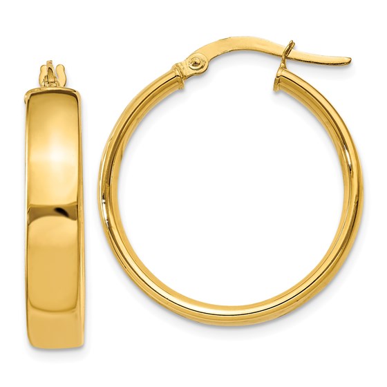 14k Gold 21 mm Hoop Earrings 14k Gold 21 mm Hoop Earrings