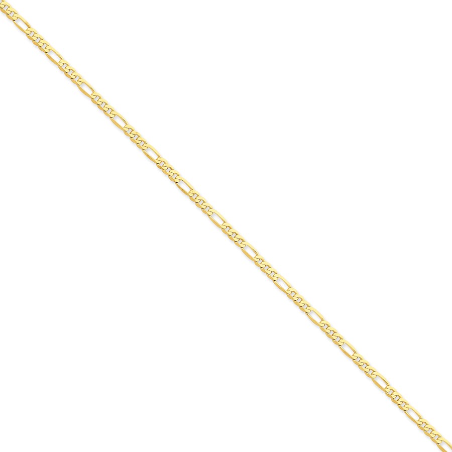 Buy 14k Gold 3.00 mm Flat Figaro Chain Bracelet - 7 in. | APMEX