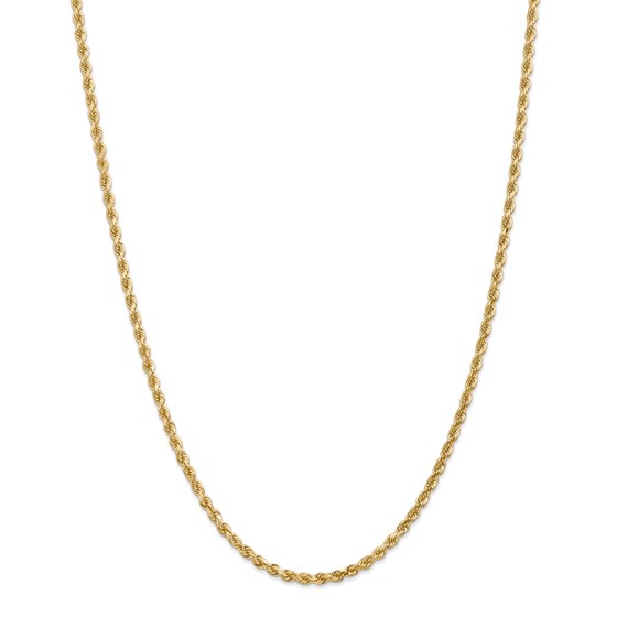 14k Gold 3.20 mm Diamond-cut Rope with Chain Necklace - 20 in.