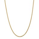14k Gold 3.20 mm Diamond-cut Rope with Chain Necklace - 22 in.