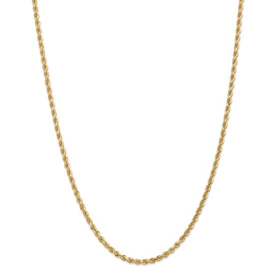 14k Gold 3.20 mm Diamond-cut Rope with Chain Necklace - 24 in. 14k Gold 3.20 mm Diamond-cut Rope with Chain Necklace - 24 in.