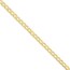 14k Gold 3.35 mm Semi-Solid Curb Link Chain Bracelet - 7 in.