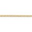 14k Gold 3.35 mm Semi-Solid Curb Link Chain Bracelet - 7 in.