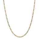 14k Gold 3.5 mm Semi-Solid Figaro Chain Necklace - 20 in.