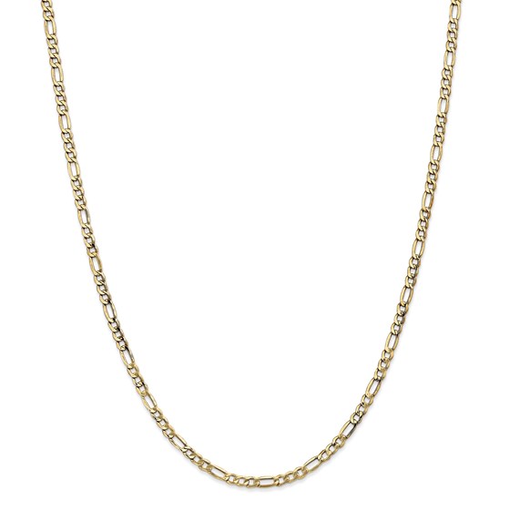 14k Gold 3.5 mm Semi-Solid Figaro Chain Necklace - 20 in.