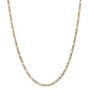 14k Gold 3.5 mm Semi-Solid Figaro Chain Necklace - 24 in.