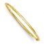 14k Gold 3 mm Diamond Cut Tube Slip-on Bangle Bracelet