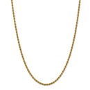 14k Gold 3 mm Handmade Regular Rope Chain Necklace - 24 in.