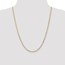 14k Gold 3 mm Open Concave Curb Chain Necklace - 24 in.
