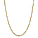 14k Gold 4.3 mm Semi-Solid Curb Link Chain Necklace - 24 in.