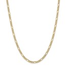 14k Gold 4.40 mm Semi-Solid Figaro Chain Necklace - 24 in.