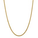 14k Gold 4 mm Diamond-cut Rope Chain Necklace - 24 in.