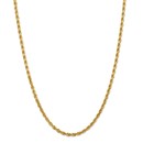 14k Gold 4 mm Diamond-cut Rope Chain Necklace - 24 in.