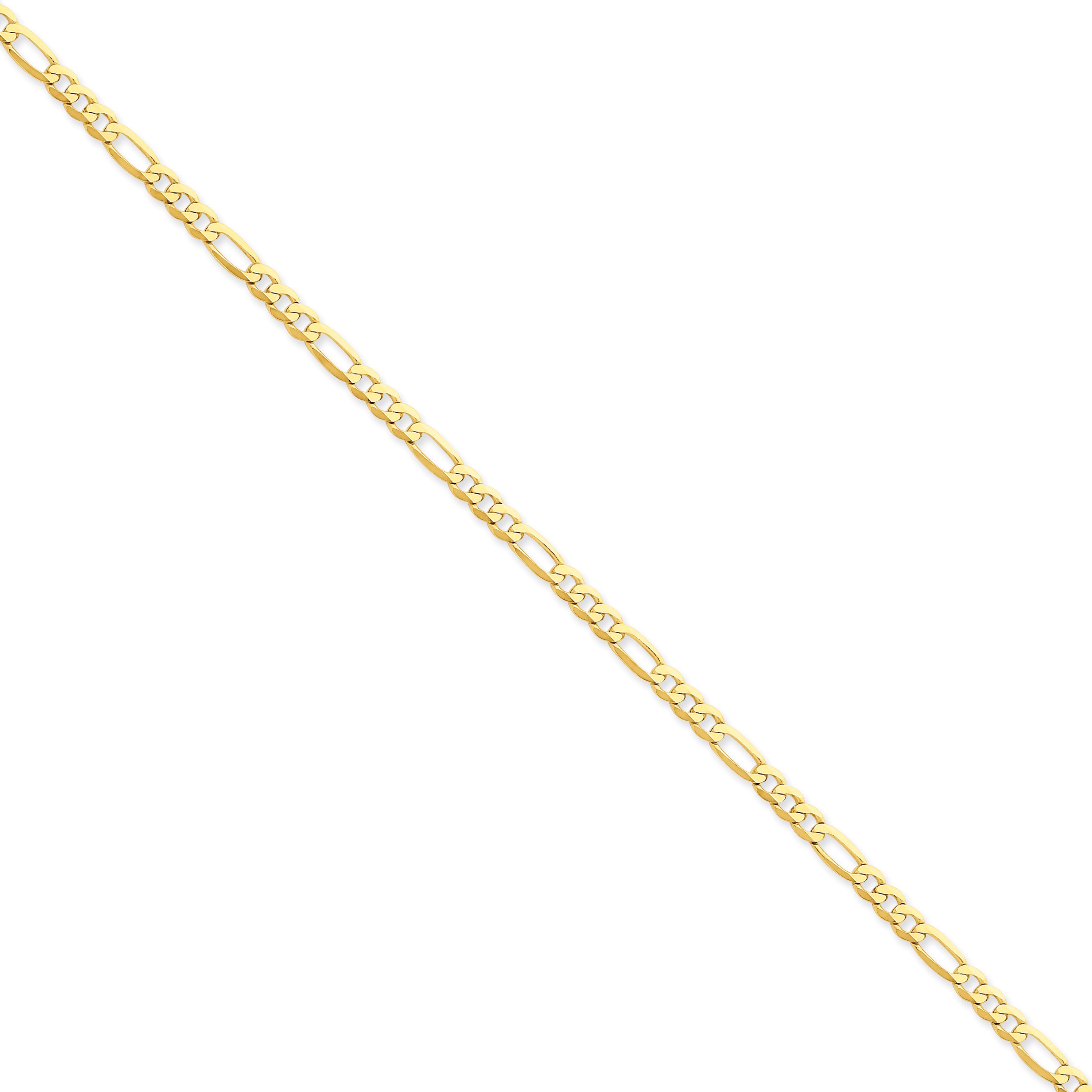T&T 6.5mm Gold Plated Figaro Chain Bracelet – Stainless Steel – Unisex (CB41)