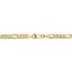 14k Gold 4 mm Flat Figaro Chain Bracelet - 7 in.