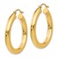 14k Gold 4 mm x 30 mm Polished Tube Hoop Earrings
