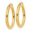 14k Gold 4 mm x 35 mm Polished Tube Hoop Earrings