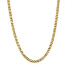 14k Gold 5.5 mm Solid Miami Cuban Chain Necklace - 24 in.
