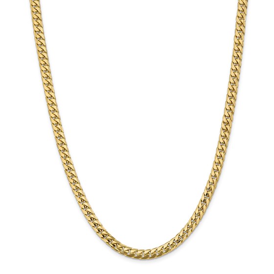 14k Gold 5.5 mm Solid Miami Cuban Chain Necklace - 24 in. 14k Gold 5.5 mm Solid Miami Cuban Chain Necklace - 24 in.