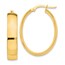 14k Gold 5.75 mm Polished Oval Hoop Earrings