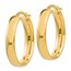 14k Gold 5.75 mm Polished Oval Hoop Earrings