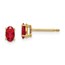 14k Gold 5 mm Ruby Post Earrings