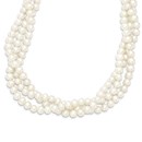 14k Gold 6-7 mm 3-Strand Cultured Pearl Necklace