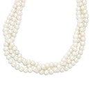 14k Gold 6-7 mm 3-Strand Cultured Pearl Necklace