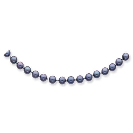 14k Gold 6-7 mm Black Saltwater Akoya Cultured Pearl Necklace 14k Gold 6-7 mm Black Saltwater Akoya Cultured Pearl Necklace