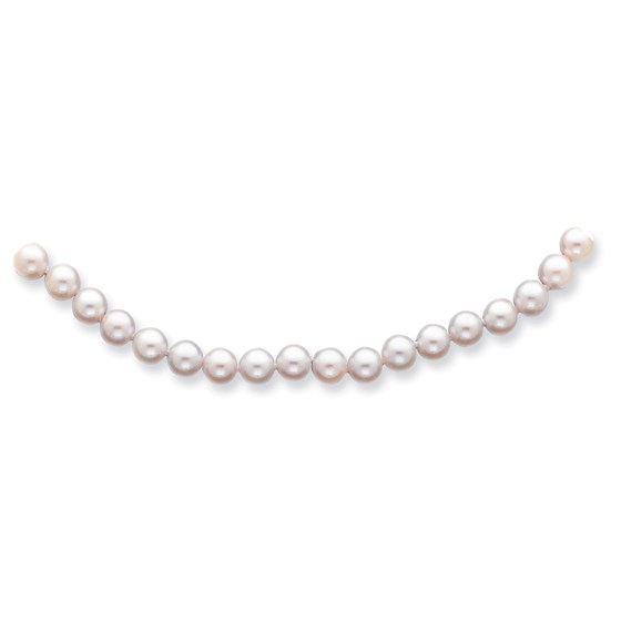 14k Gold 6-7 mm Round Saltwater Akoya Cultured Pearl Necklace