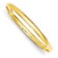 14k Gold 6 mm Fancy Hammered Hinged Bangle Bracelet