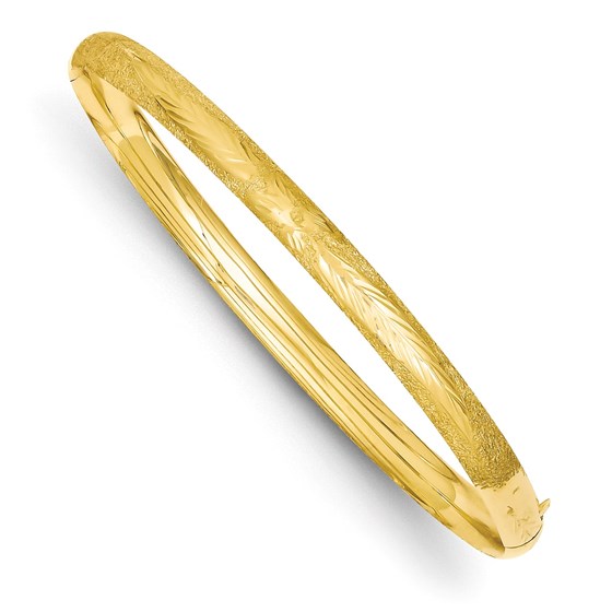 Buy 14k Solid Yellow Gold Florentine Engraved Bangle | APMEX