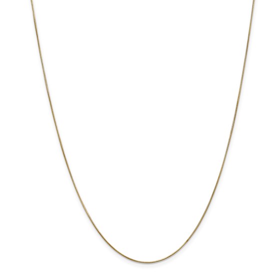 14k Gold .65 mm Round Snake Chain Necklace - 18 in. 14k Gold .65 mm Round Snake Chain Necklace - 18 in.