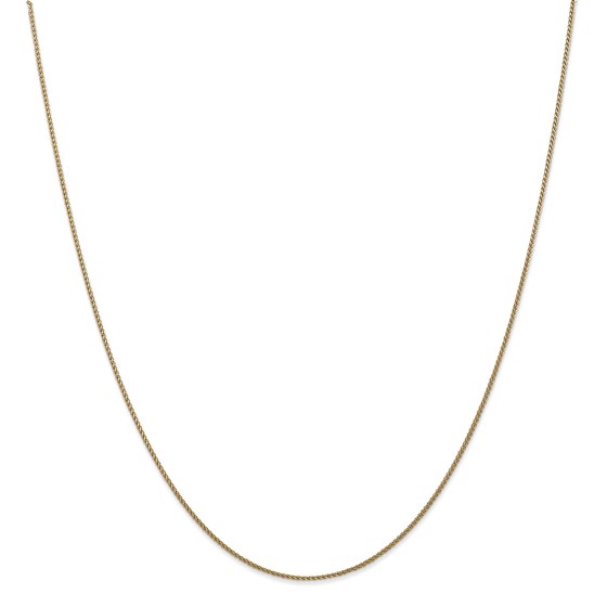 14k Gold .65 mm Solid Diamond-cut Spiga Chain Necklace - 16 in.