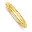 14k Gold 7 mm Florentine Engraved Hinged Bangle Bracelet