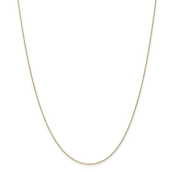 14k Gold .8 mm Diamond-cut Cable Chain Necklace - 20 in.
