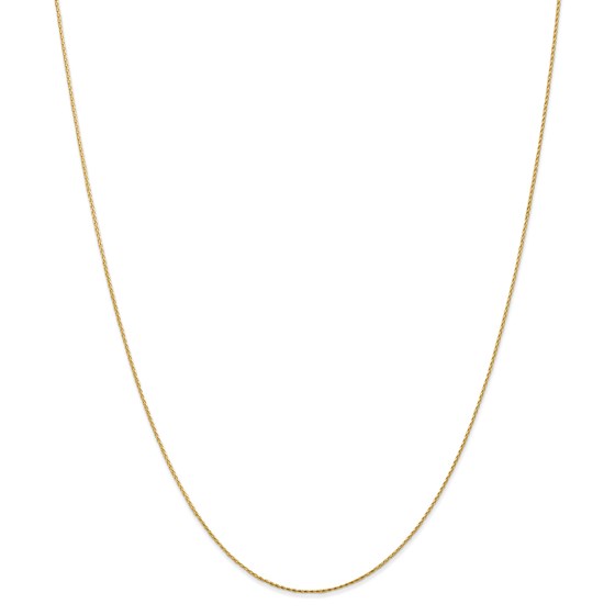 14k Gold .8 mm Round Diamond-cut Wheat Chain Necklace - 16 in. 14k Gold .8 mm Round Diamond-cut Wheat Chain Necklace - 16 in.