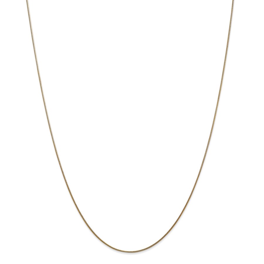 14k Gold .80 mm Round Snake Chain Necklace - 18 in.