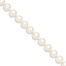 14k Gold 9-10 mm White Near Round Cultured Pearl Necklace