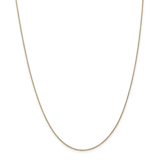 14k Gold .9 mm Cable Chain Necklace - 20 in. 14k Gold .9 mm Cable Chain Necklace - 20 in.