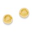 14k Gold 9 mm Diamond Cut Mirror Ball Post Earrings