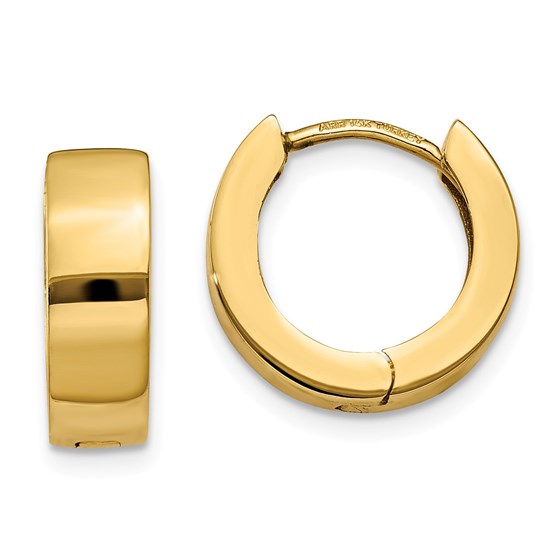 14k Gold 9 mm Hinged Hoop Earrings 14k Gold 9 mm Hinged Hoop Earrings
