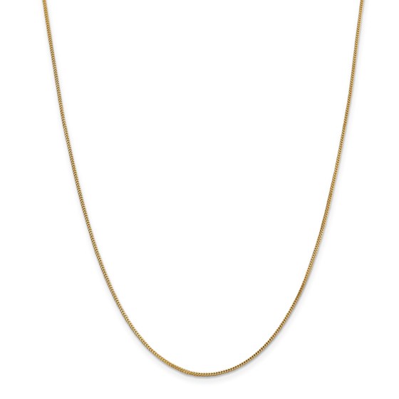 14k Gold .9 mm Solid Polished Franco Chain Necklace - 18 in. 14k Gold .9 mm Solid Polished Franco Chain Necklace - 18 in.
