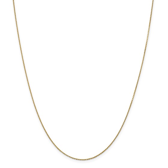 14k Gold .90 mm Diamond-cut Cable Chain Necklace - 18 in. 14k Gold .90 mm Diamond-cut Cable Chain Necklace - 18 in.